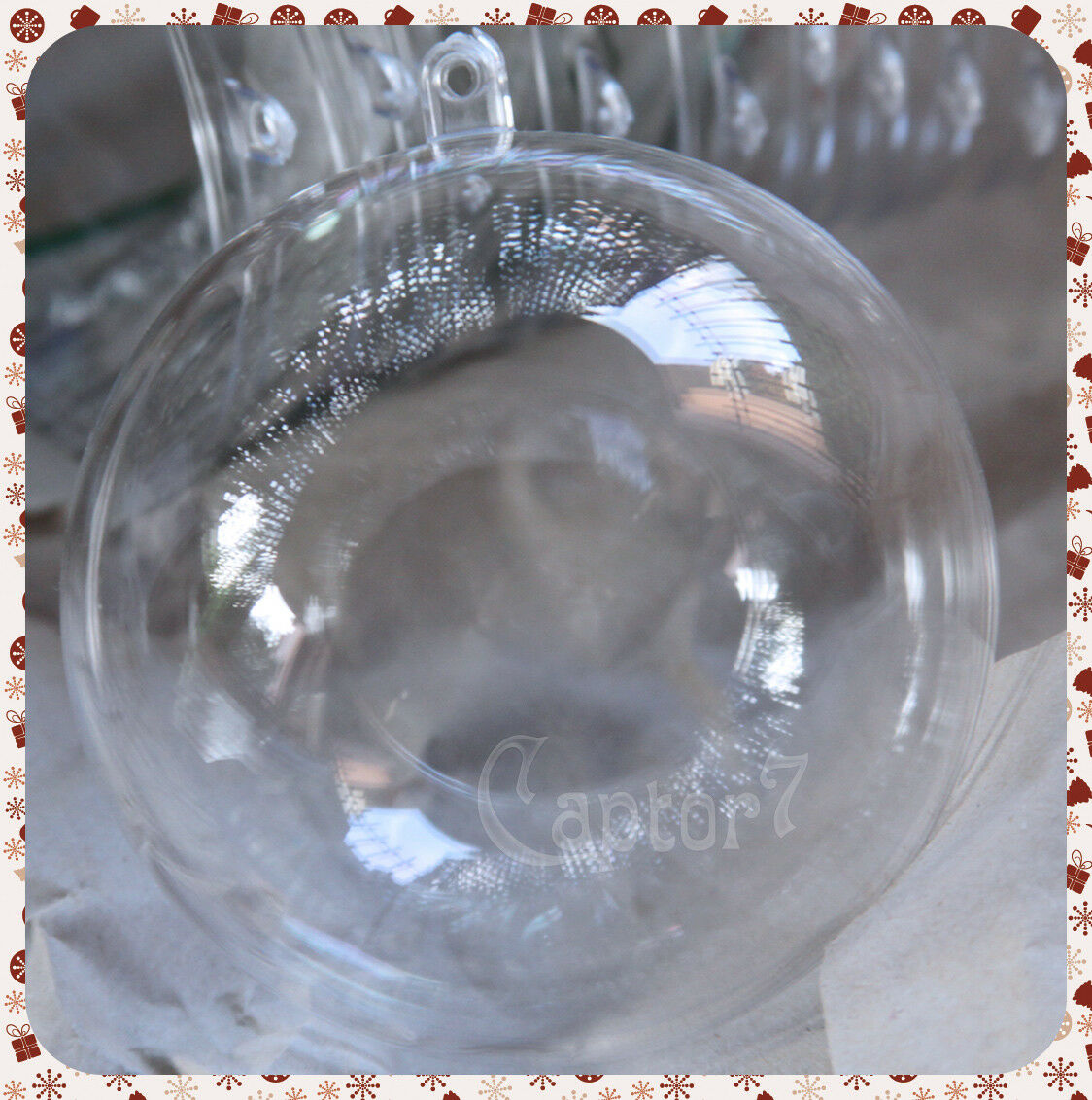 Sfera in plexiglass 8 cm Pallina di plastica trasparente Palla apribile a  metà