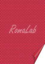 20 FOGLI in cartoncino color rosso A4 stampato a pois bianchi x  SCRAPBOOKING - RomaLab