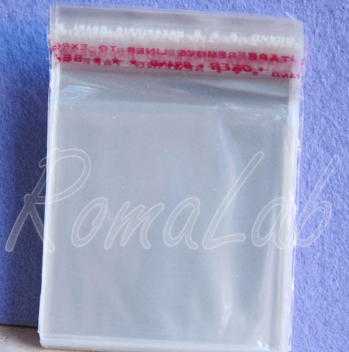 100 BUSTINE TRASPARENTI BUSTE adesive PLASTICA 7 x 4,9 cm (dimensioni  interne) shop - RomaLab