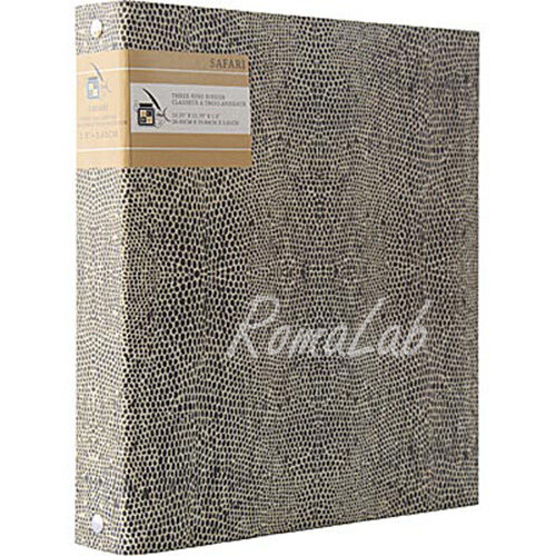 RACCOGLITORE AD ANELLI DCWV linea SAFARI 26 x 29,8 cm CLASSIFICATORE scrap  - RomaLab