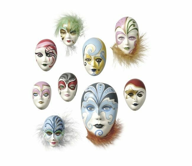 STAMPO CON 9 FORME mini maschere di Carnevale FORMINE DECORAZIONI
