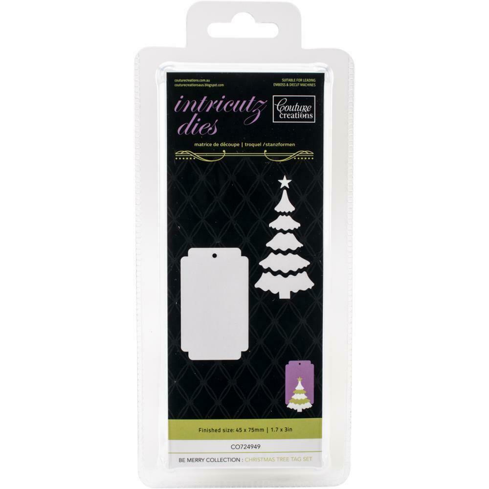 Set da 7 FUSTELLE INTRICUTZ DIES TAG ALBERO DI NATALE compatibili con Big  Shot - RomaLab