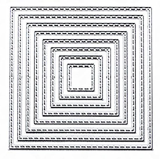 8 FUSTELLE in metallo quadrati con decorazione embossata cucitura per Big  Shot cornici - RomaLab