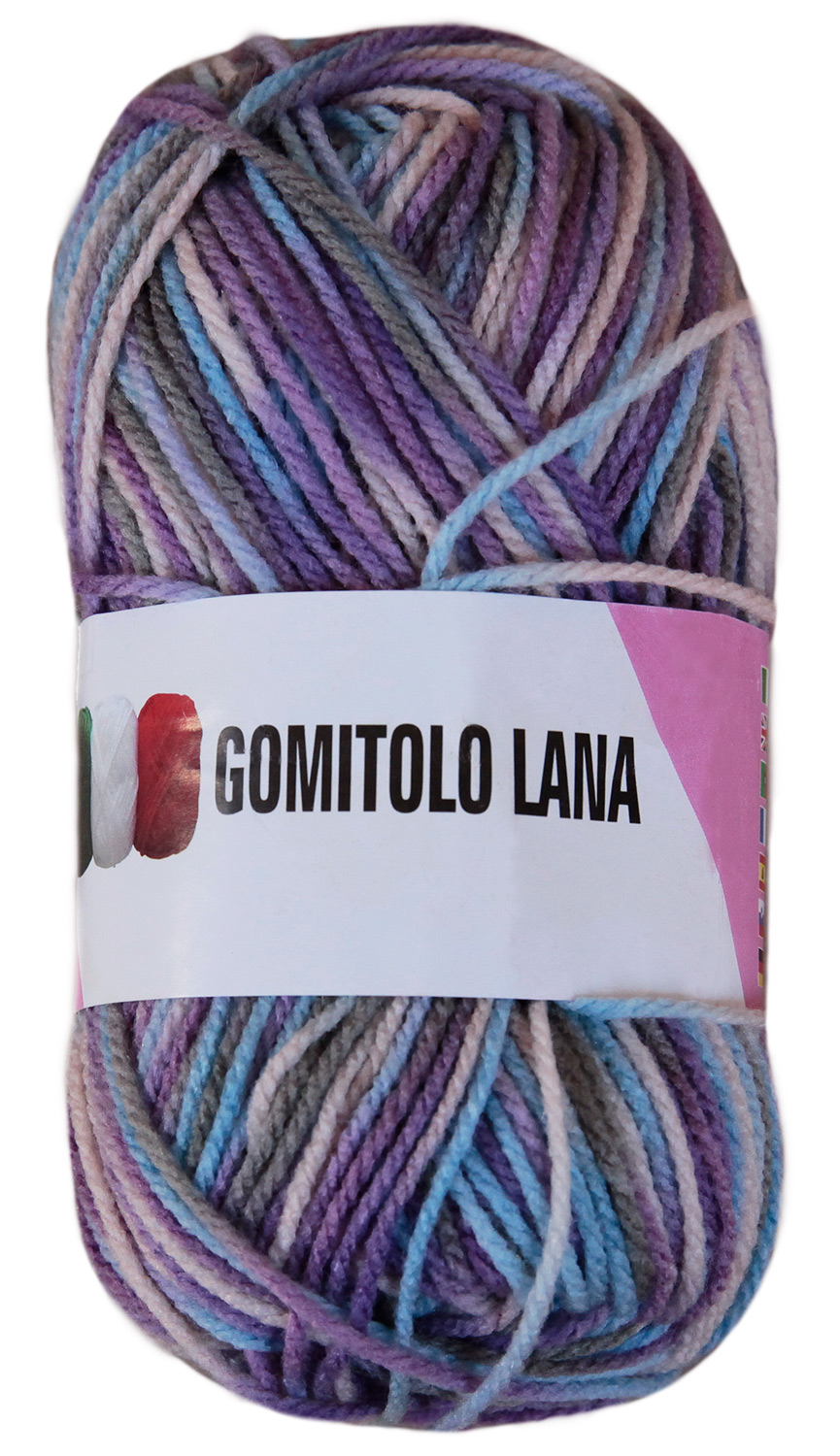 Gomitolo di lana 40g colorato multicolore per Uncinetto e